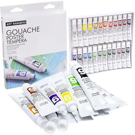 Фарби гуашеві художні Art Ranger, 12 мл, 24 кольори, Gouache, EG2412
