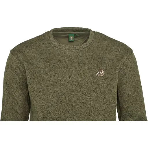 Пуловер Orbis Textil Herrenpullover Strick-Fleece S Оливковый - фото 4