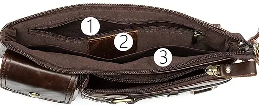 Чоловіча шкіряна сумка Vintage 24х13,5х3 см sum0012710 - фото 9