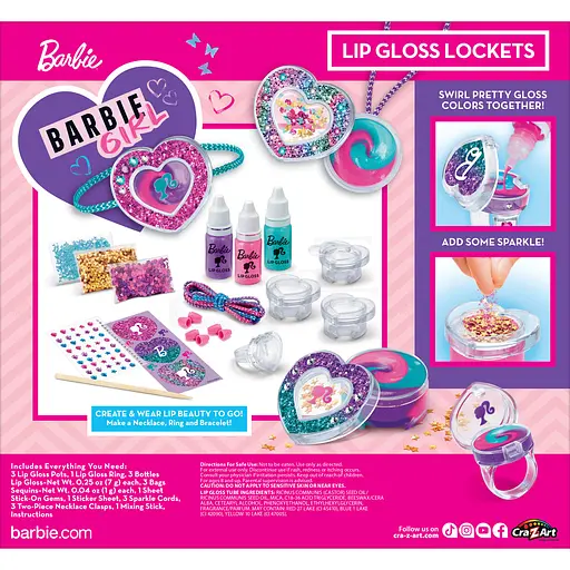 Набір дитячої косметики Cra-Z-Art Barbie Sparkle Lockets (34068CRA) - фото 2