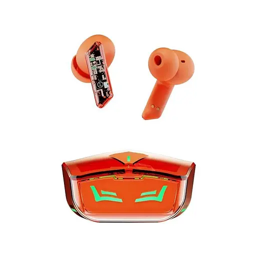Беспроводные игровые наушники X8 с шумоподавлением оранжевый - фото 1