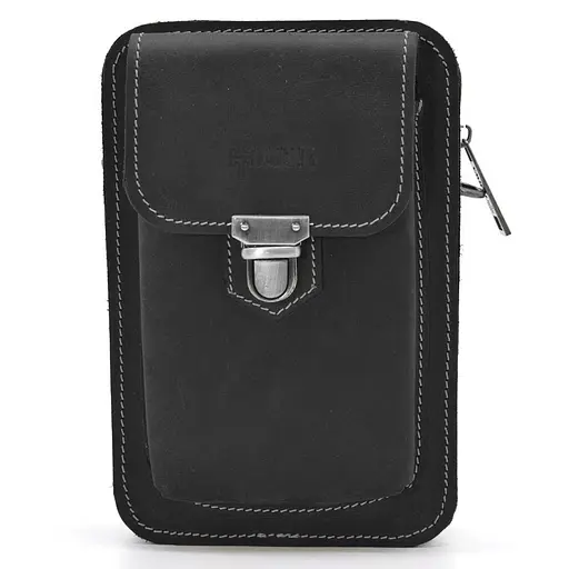 Чоловіча шкіряна сумка на пояс TARWA 20х13.5х5 см sum0026016 - фото 8