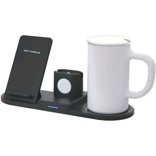 Підставка для підігрівання кухлів і зарядне бездротове Ballu Mug 4 In 1 - фото 1