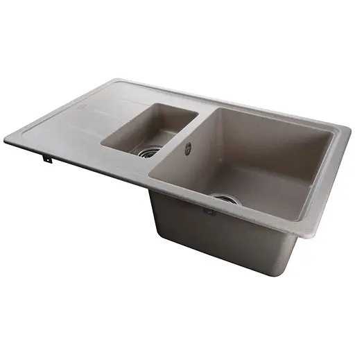 Гранітна мийка Globus Lux Izeo пiщаний 780x500 мм А0004, Sand - фото 2