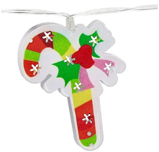 Гирлянда Chomik Новогодние атрибуты 10LED теплый белый на батарейках (LED4024) - фото 7