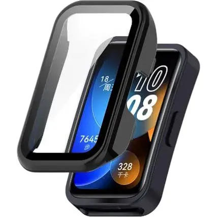 Чехол-накладка DK для Huawei Band 8 / 9 Пластик Gloss Glass Full Cover (016251) (black)