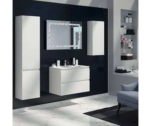 Тумба підвісна Sanwerk Форева Air 101 Білий з умивальником Клеа (MV0000804) Білий - фото 4