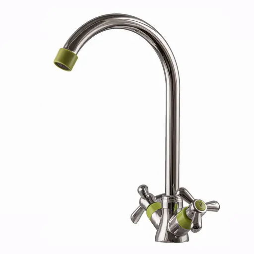 Смеситель для кухни Domino DK-H1-2N-Green Хром - фото 3