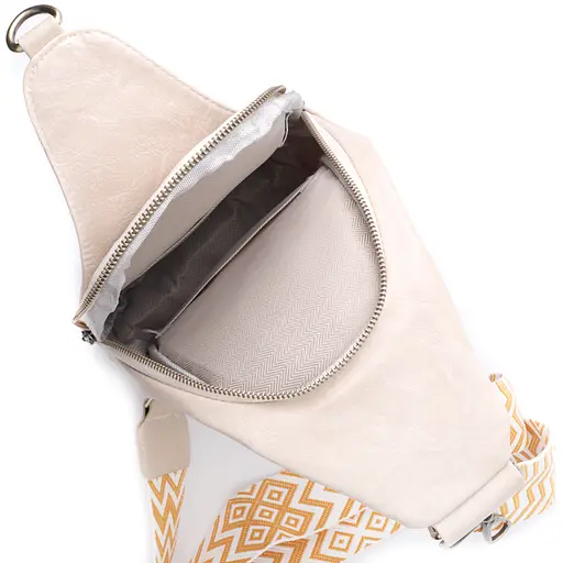 Женская сумка Vintage из экокожи с акцентом на текстильную лямку 18х33х10 см sum0026936 - фото 8