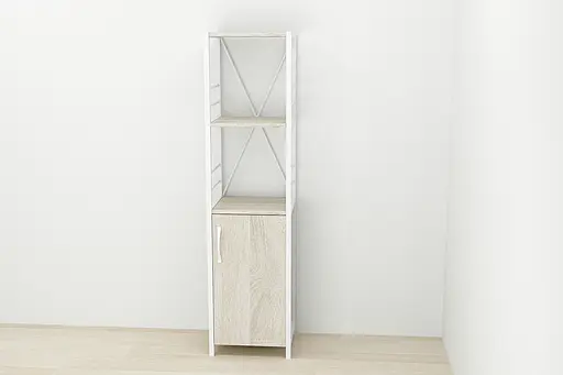 Етажерка 3/34 Ferrum-decor Серії Конект із тумбою 144x34x28 Білий ДСП Сонома (FRD-104431) - фото 2