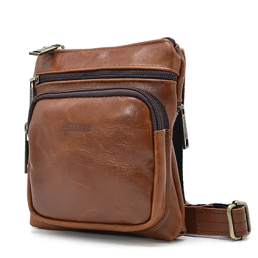 Чоловіча шкіряна сумка через плече TARWA 19х17х5 см sum0025705 - фото 1