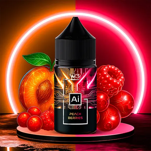 Набор компонентов для самозамеса солевой заправки WES AI 30 мл Peach Berries Персик Ягоды, 0-50 мг (18138)