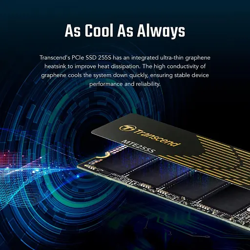 Накопитель SSD Transcend m.2 NVMe 2TB PCIe 4.0x4 3D NAND (TS2TMTE255S) - фото 4