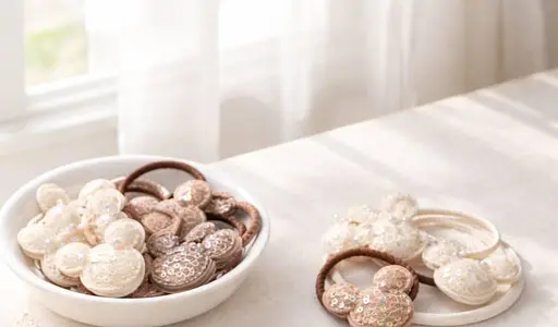 Набір гумок для волосся з об'ємними сердечками та паєтками 20 шт - фото 2