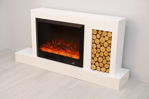 Електричний камін Novela 1500Вт Bluetooth звук потріскування дров White (10080111) - фото 5