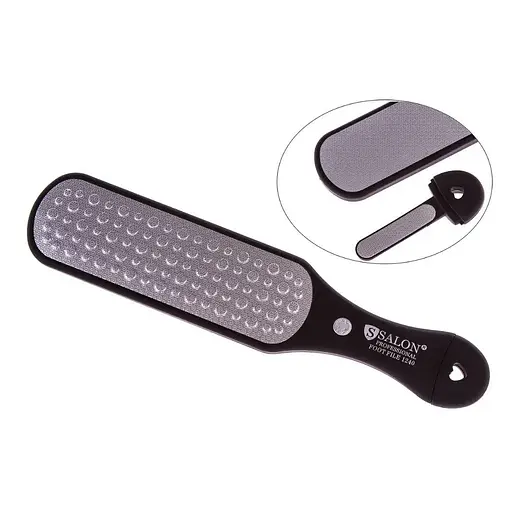 Тертка для п'ят Salon Professional 1240R лазерна професійна двостороння пемза для педикюру - фото 1