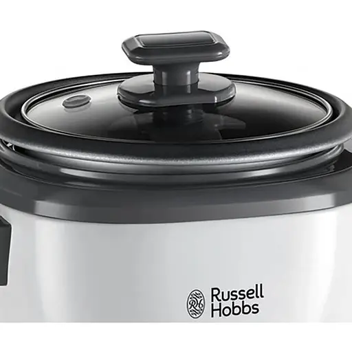 Рисоварка Russell Hobbs 200Вт, чаша 0.7л, механічне керування, знімна кришка, чорно-біла - фото 4