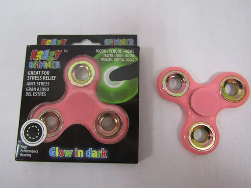 Спіннер фосфорний, рожевий, Glow in Dark