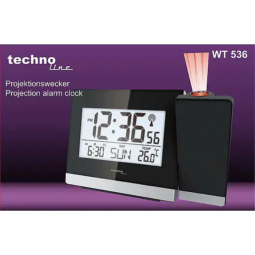 Часы проекционные Technoline WT536 Black (WT536) - фото 6