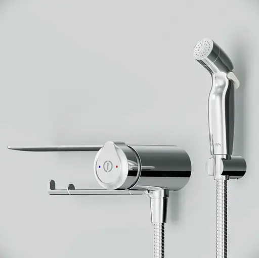 Гігієнічний душ Am.Pm X-Joy із змішувачем та полицею, хром F0H85A800 - фото 3