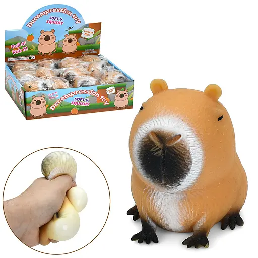 Іграшка капібара, 8 см, антистрес, борошно, MS4746 - фото 2