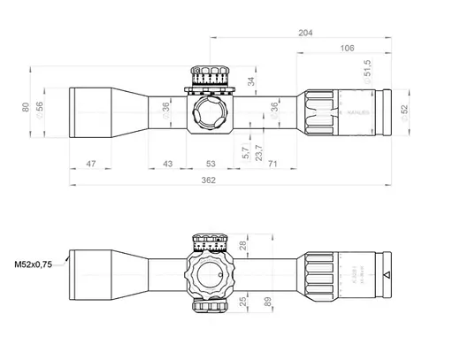Приціл оптичний KAHLES K328i DLR CCW 3.5-28x50 (36 мм) illum. Skmr4+ w-left FFP - фото 3