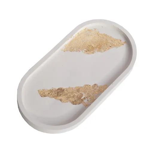 Гіпсова підставка "WhiteandGold" Spokiy SP2315 Золотистий 18 см - фото 1