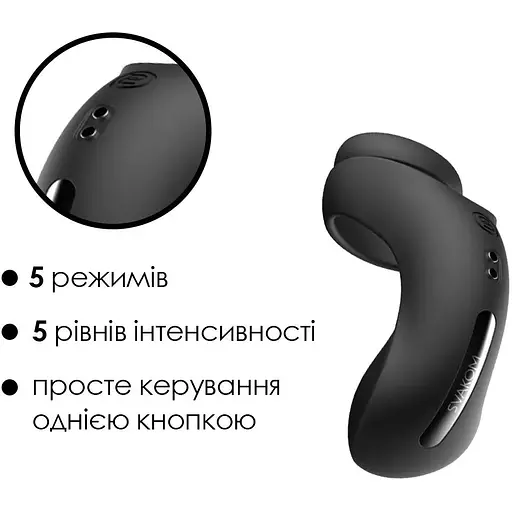 Двойное эрекционное кольцо Svakom Benedict Black - фото 3