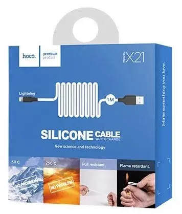 USB Кабель Hoco X21 Plus Silicone Lightning Cable - фото 3