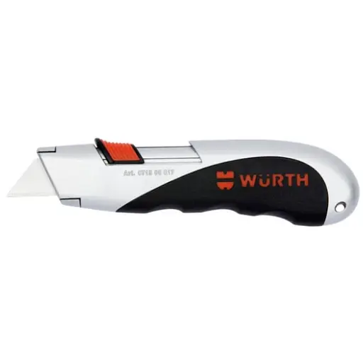 Нож с трапециевидным лезвием Wurth Zebra с безопасным фиксатором лезвия L170 мм (071566017)