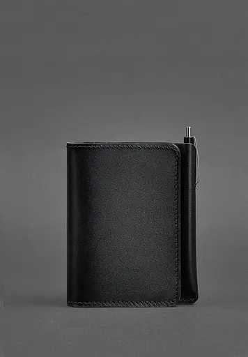 Кожаное портмоне 2.0 черное Краст - фото 2