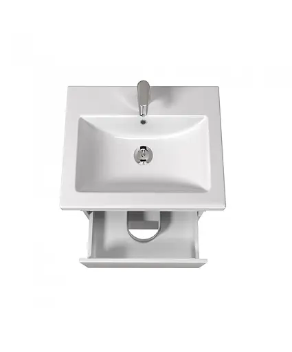 Тумба Мойдодир Oslo 60-А White з умивальником Como 60 підвісна Білий - фото 3