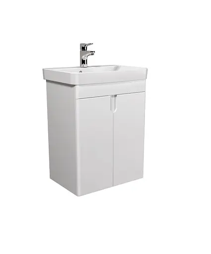 Тумба Мойдодир Simple White 55-U з умивальником River 55 Білий універсальна Білий - фото 3