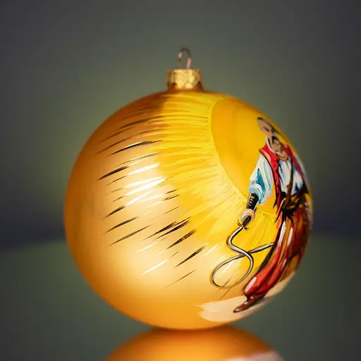 Набір ялинкових прикрас Різдвяні історії Незламні в дерев'яній коробці скло (4820001113068) - фото 4