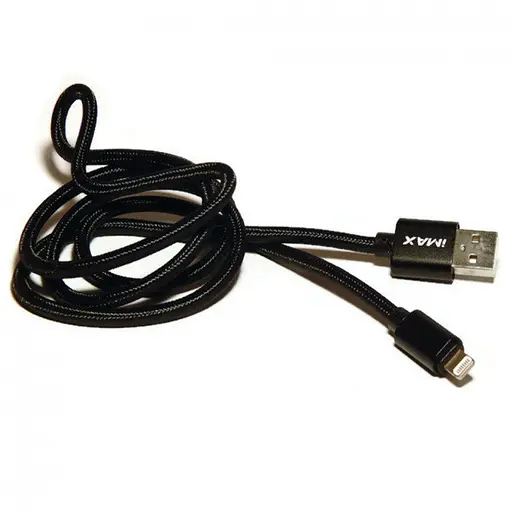 Кабель 2-метровый iMAX USB cable lightning 3.0 black 2 м
