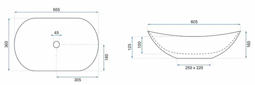 Умивальник Rea Rea Royal In Gold Marble Black Matt накладний REA-U8007, Золотий - фото 5