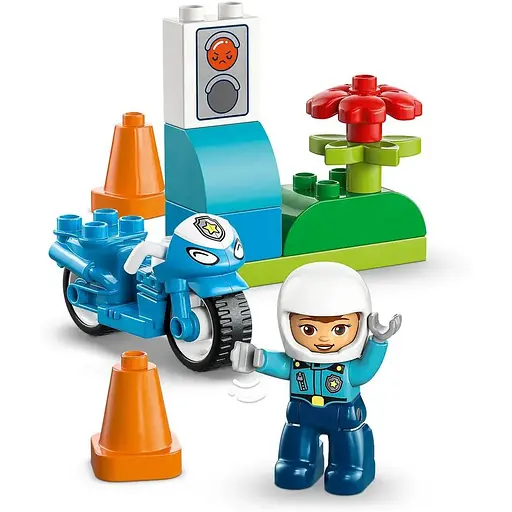 Конструктор LEGO DUPLO Town Синій поліцейський мотоцикл 11 деталей (10471) - фото 2