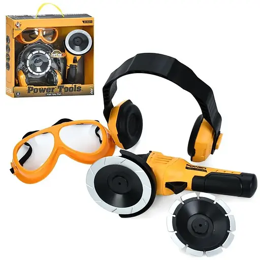 Дитячий набір інструментів T057 пила, навушники, окуляри, на батарейках - фото 2