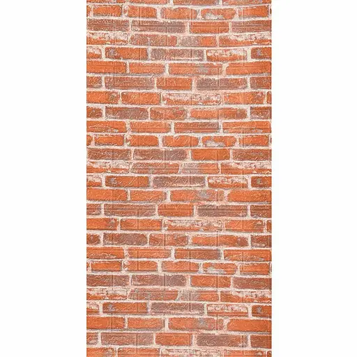 Самоклеющийся 3D панель3080x700x3мм Рыжий Екатеринославский Кирпич SW-00001762 - фото 1