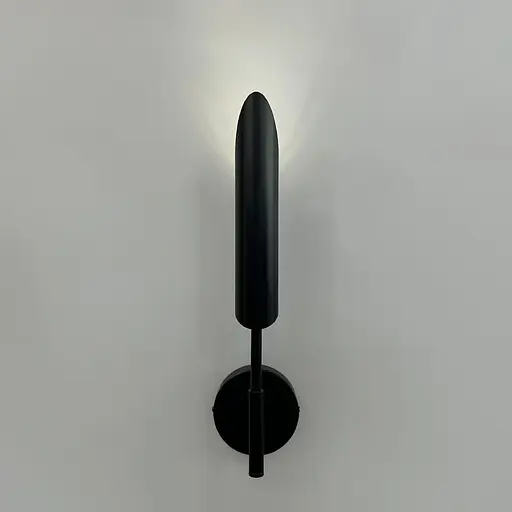 Бра в черном корпусе с металлическим удлиненным плафоном Line F Арт. W1825/1 BK - фото 4