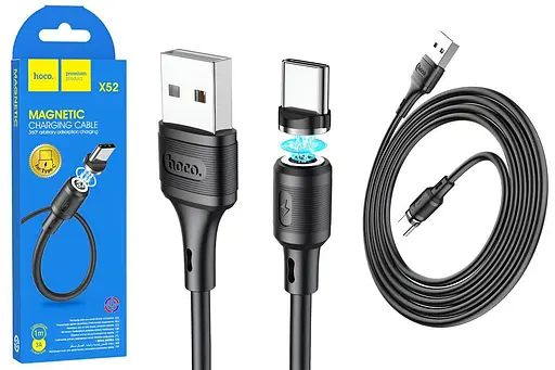 USB кабель Hoco X52 Type-C 1 м з магнітним роз'ємом підтримка швидкої зарядки і передачі даних - фото 5