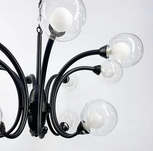 Дизайнерская подвесная люстра с 12 двойными плафонами Line F | Ст. ZL1427/8+4 - фото 8