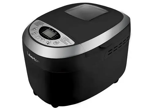 Хлебопечь Liberton LBM-6306, Black/Silver, 850 Вт, 12 программ, 2 тестомеса, выпечка 700/900/1150 г, смотровое окно, поддержка температуры, отсрочка старта