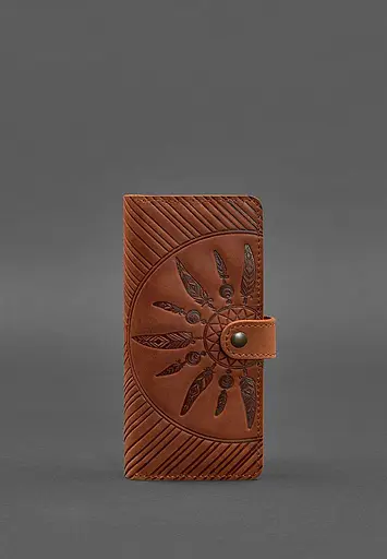 Шкіряне жіноче портмоне 7.0 Інді світло-коричневе - фото 2