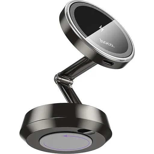 Автодержатель с беспроводной зарядкой Hoco HW33 Black (647946) [151328] - фото 3