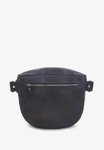 Шкіряна сумка поясна-кроссбоді Vacation синя вінтажна - фото 4