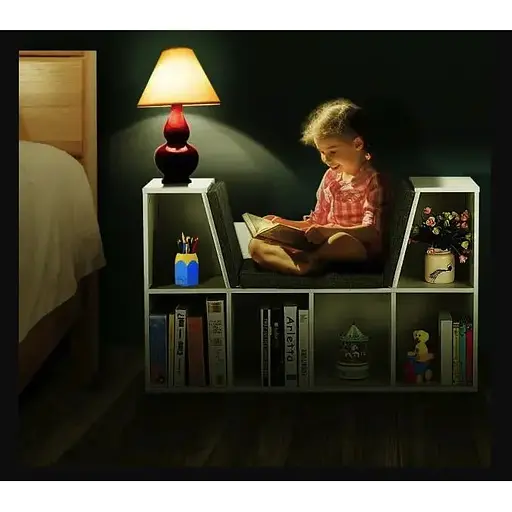 Шкаф-органайзер Costway Kinder с подушкой для сидения - фото 4