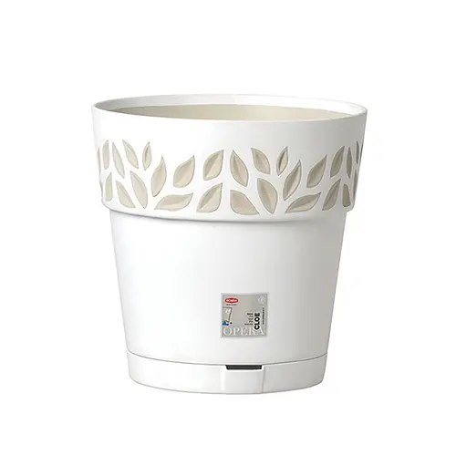 Вазон пластиковый OPERA CLOE, круглый, с автополивом, 30 см, 11,8 л (94150)