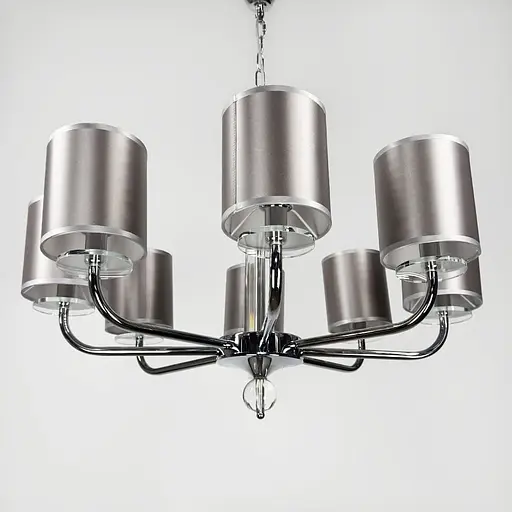 Люстра-підсвічник на 8 абажурів пастельного кольору Ø 80 см | Арт. AT 25/8 | Line F - фото 3