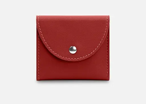 Кожаный кошелек 2.2 красный - фото 1